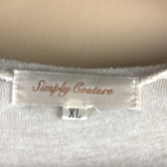 Simply Couture Sand Long Sleeve Knit Tunic with Lace - Picture 2 of 8